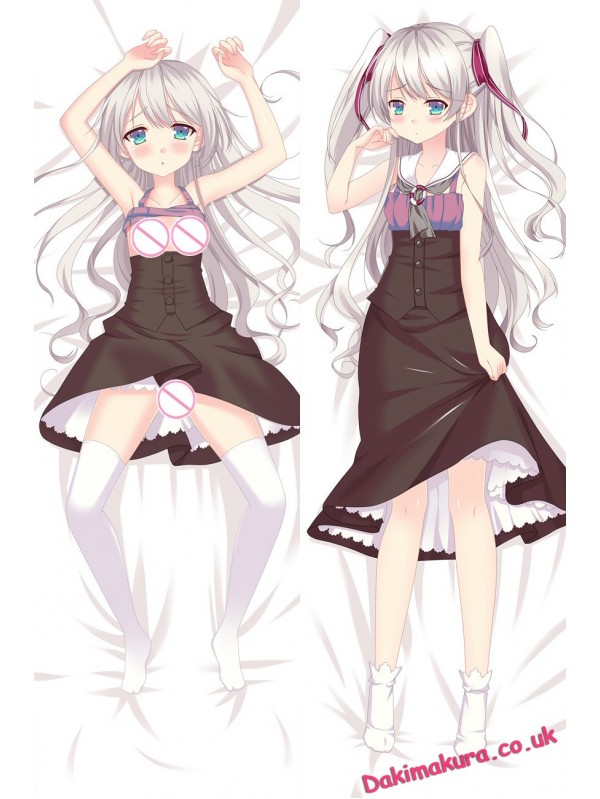 Kawaii White Haired Girl Full body pillow anime waifu japanese anime pillow case