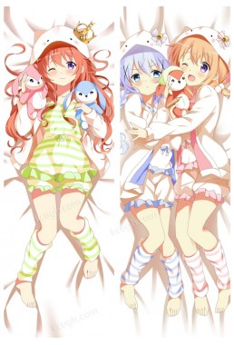 Hoto Cocoa Chino - Is the Order a Rabbit Dakimakura 3d pillow anime pillowcase