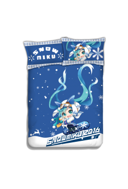 Miku Hatsune - Vocaloid Japanese Anime Bed Blanket Duvet Cover with Pillow Covers