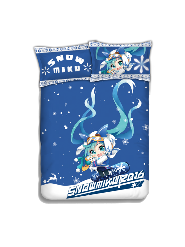 Miku Hatsune - Vocaloid Japanese Anime Bed Blanket Duvet Cover with Pillow Covers