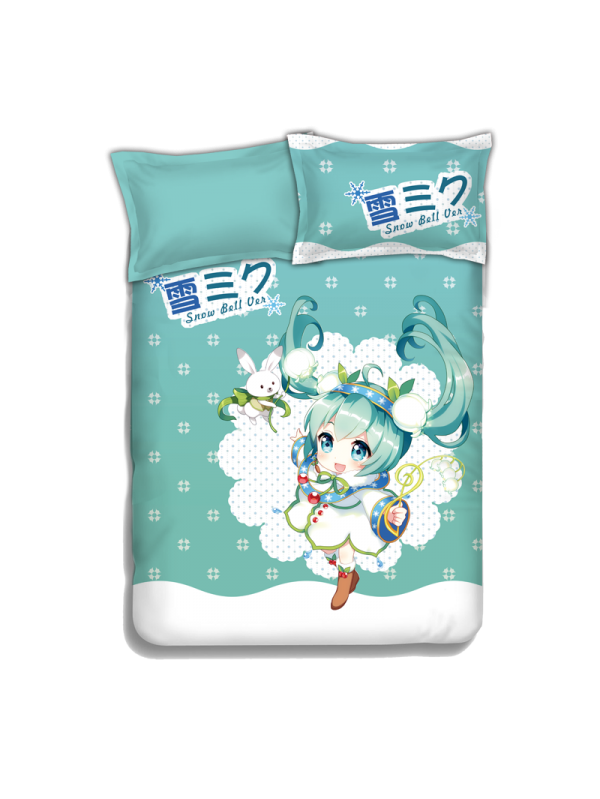 Miku Hatsune - Vocaloid Anime Bedding Sets,Bed Blanket & Duvet Cover,Bed Sheet with Pillow Covers