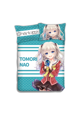 Chalotte Japanese Anime Bed Blanket Duvet Cover with Pillow Covers