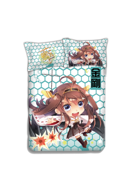 Kongou - Kantai Collection Anime 4 Pieces Bedding Sets,Bed Sheet Duvet Cover with Pillow Covers