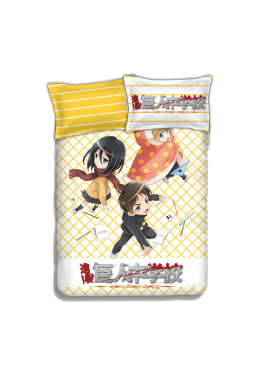 Attack on Titan Japanese Anime Bed Blanket Duvet Cover with Pillow Covers