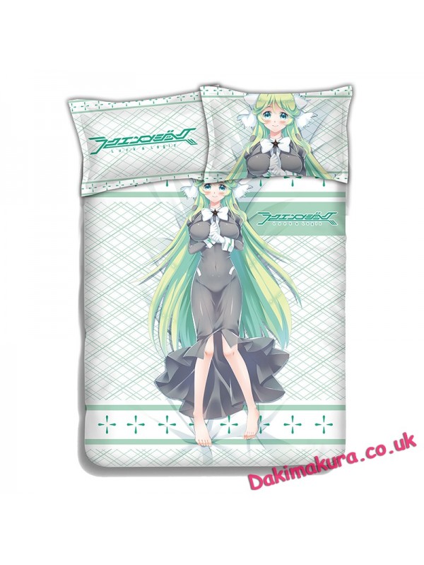 Athena -Luck Logic Anime 4 Pieces Bedding Sets,Bed Sheet Duvet Cover with Pillow Covers