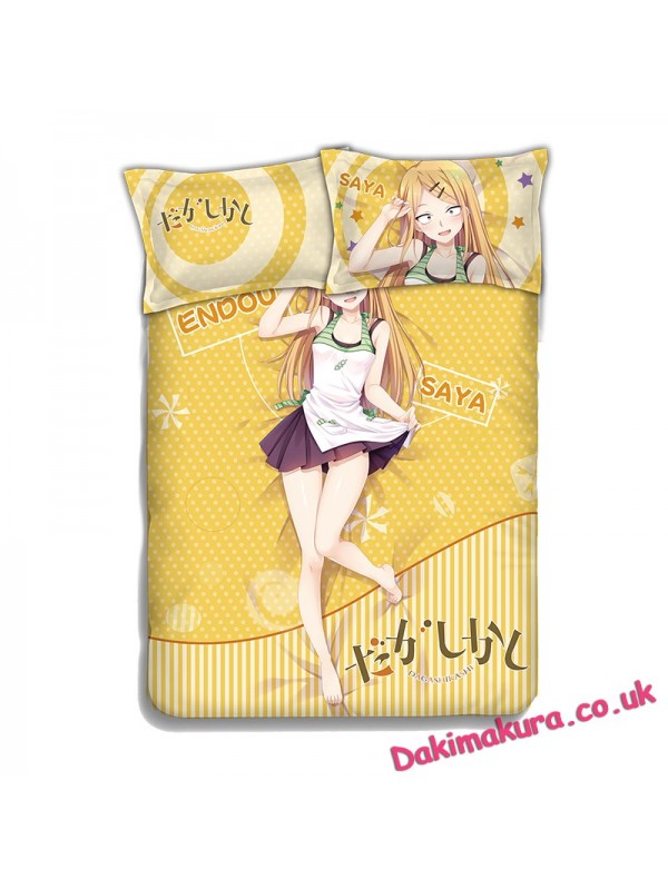 Endou Saya-Dagashi Kashi Anime Bedding Sets,Bed Blanket & Duvet Cover,Bed Sheet with Pillow Covers