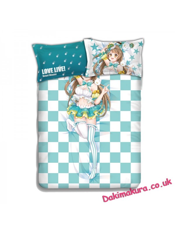 Kotori Minami-Lovelive Anime 4 Pieces Bedding Sets,Bed Sheet Duvet Cover with Pillow Covers