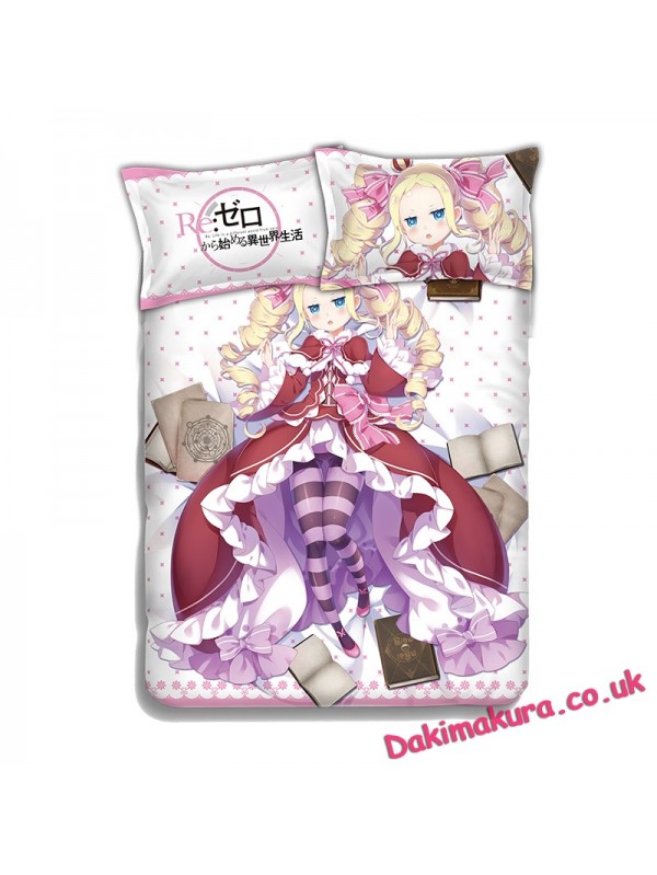 Beatrice - Re Zero Japanese Anime Bed Blanket Duvet Cover with Pillow Covers