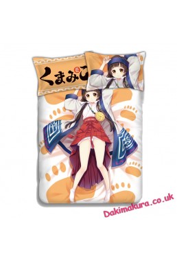 Machi Amayadori - Kuma Miko Girl Meets Bear Anime 4 Pieces Bedding Sets,Bed Sheet Duvet Covers