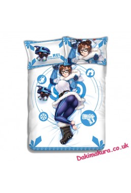 Mei - Overwatch Anime 4 Pieces Bedding Sets,Bed Sheet Duvet Cover with Pillow Covers