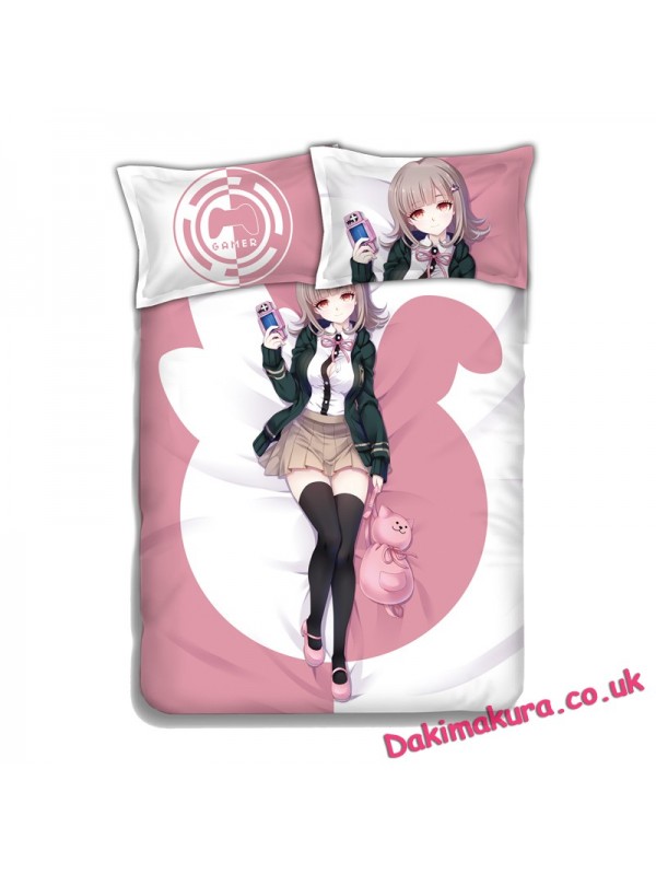 Nanami ChiaKi Anime 4 Pieces Bedding Sets,Bed Sheet Duvet Cover with Pillow Covers