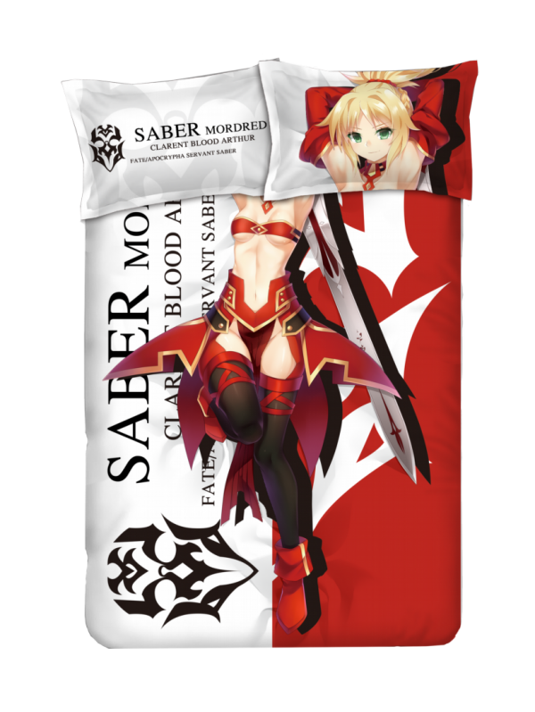 Mordred - Fate Grand Order Anime Bed Sheet Duvet Cover with Pillow Covers