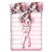 Kizuna Ai Anime 4 Pieces Bedding Sets,Bed Sheet Duvet Cover with Pillow Covers