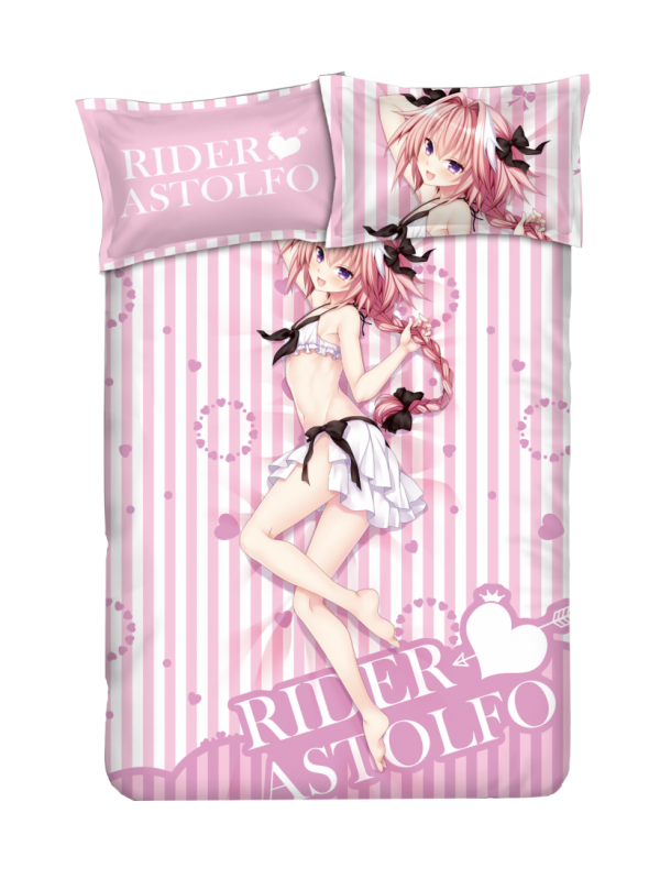 Astolfo - Fate pink Anime Bed Sheet Duvet Cover with Pillow Covers