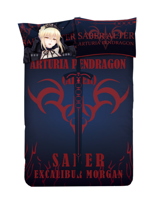 Saber-fate Anime Bedding Sets,Bed Blanket & Duvet Cover,Bed Sheet with Pillow Covers