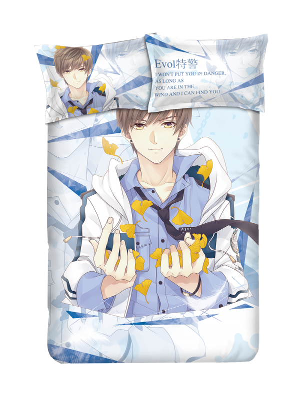 Bai qi Japanese Anime Bed Sheet Duvet Cover with Pillow Covers