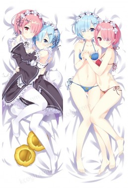 Ram and Rem - Re Zero Hugging body anime cuddle pillow covers