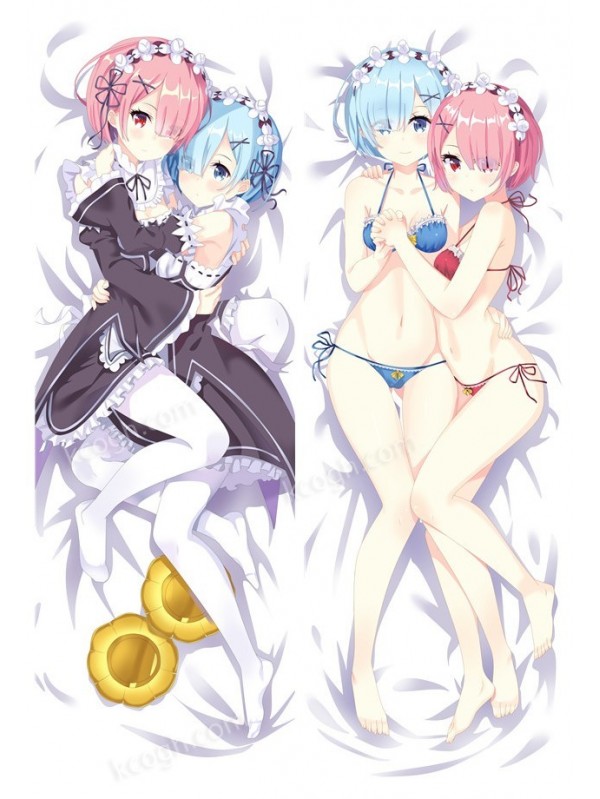 Ram and Rem - Re Zero Hugging body anime cuddle pillow covers