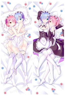 Ram and Rem - Re Zero Anime Dakimakura Japanese Hug Body PillowCases