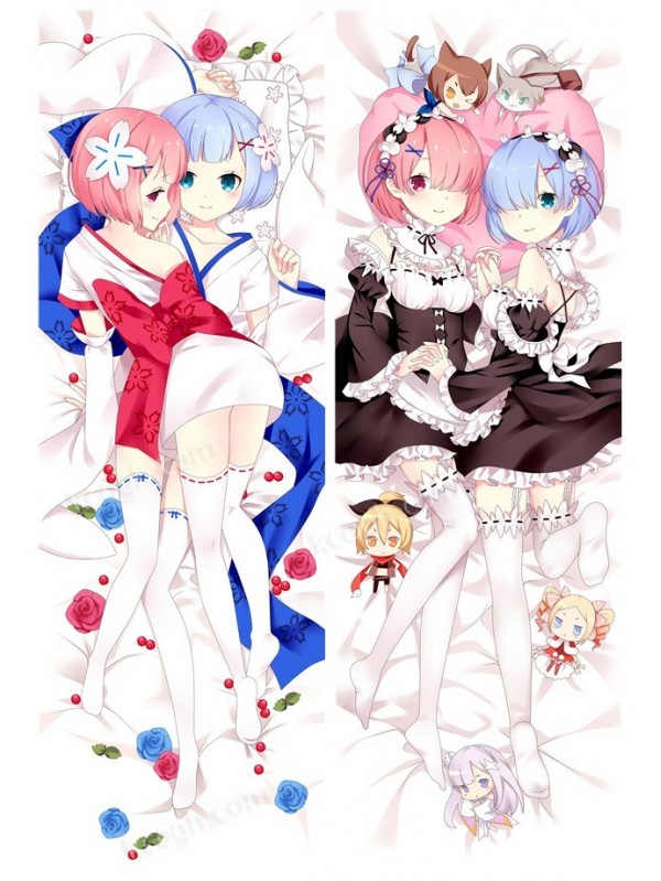 Ram and Rem - Re Zero Dakimakura Japanese Hugging Body Pillow Cover