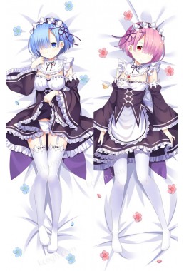 Rem and Ram - Re:Zero hug dakimakura pillow case online