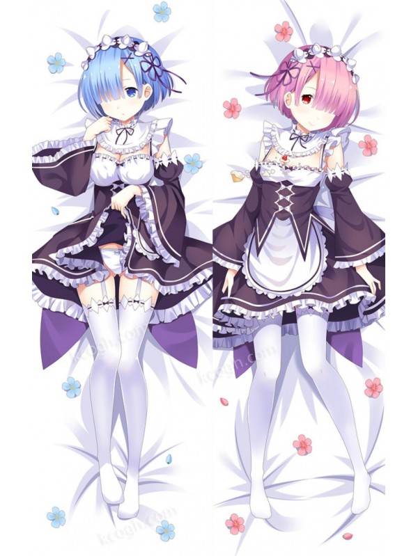 Rem and Ram - Re:Zero hug dakimakura pillow case online