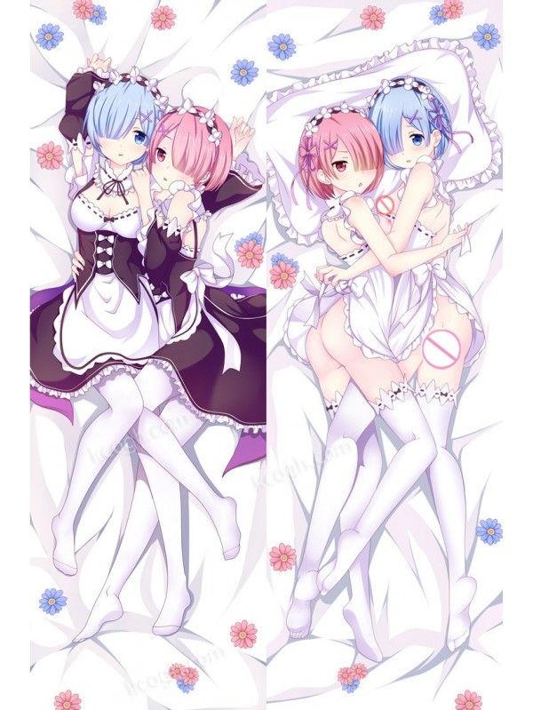 Rem and Ram - Re:Zero waifu japanese anime pillowcases