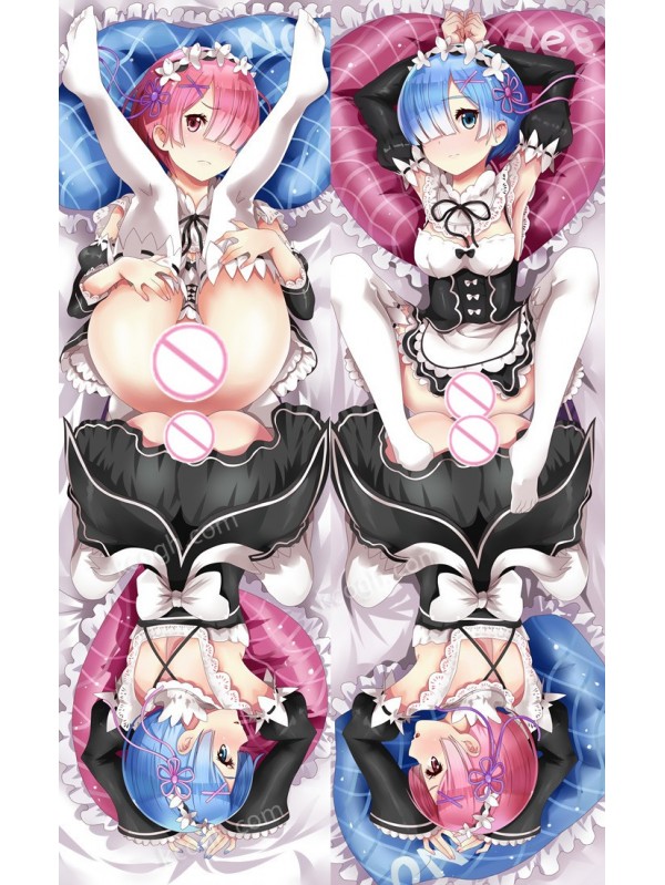 Rem and Ram - Re:Zero body anime cuddle pillow covers