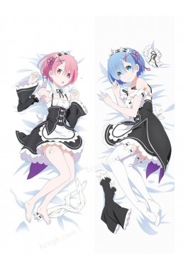 Rem and Ram - Re:Zero Japanese big anime hugging pillow case