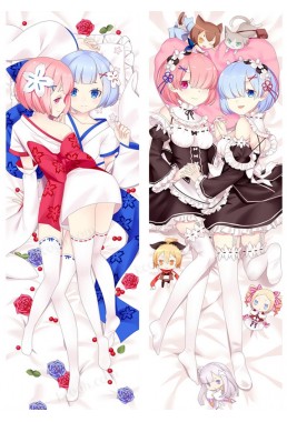 Rem Ram - Re:Zero Body Pillow Case japanese love pillows for sale