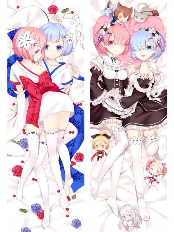 Rem Ram - Re:Zero Body Pillow Case japanese love pillows for sale