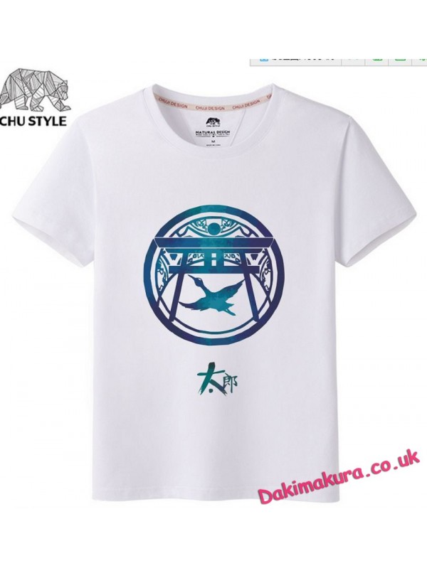 White - Touken Ranbu Online Men Anime T-shirts