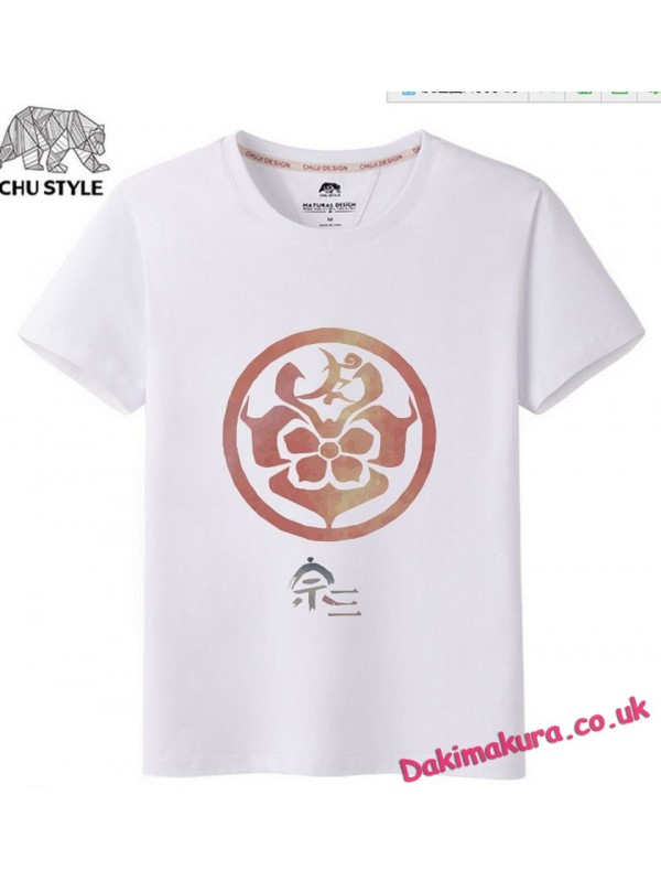 White - Touken Ranbu Online Men Anime T-shirts