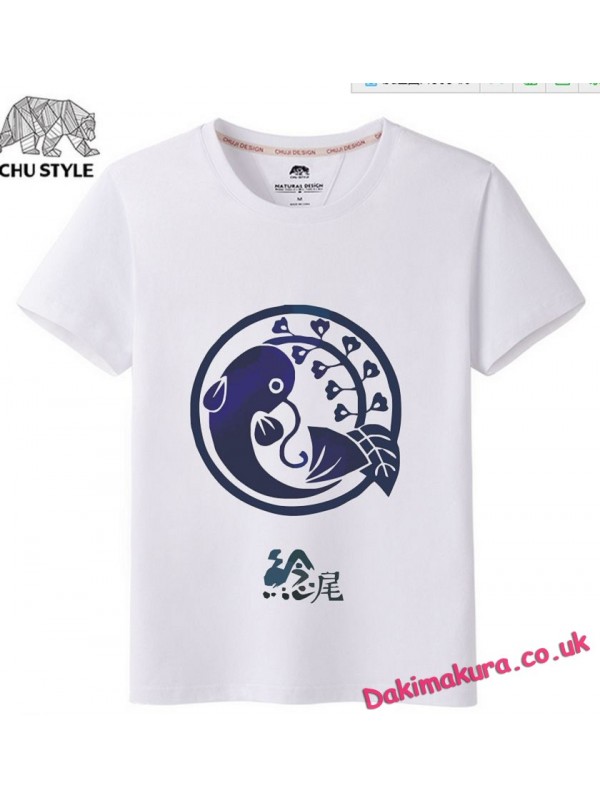 White - Touken Ranbu Online Men Anime T-shirts