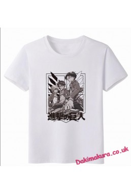 Attack on Titan White Men Anime Fashion T-shirts