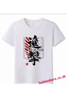 Attack on Titan White Men Anime Fashion T-shirts