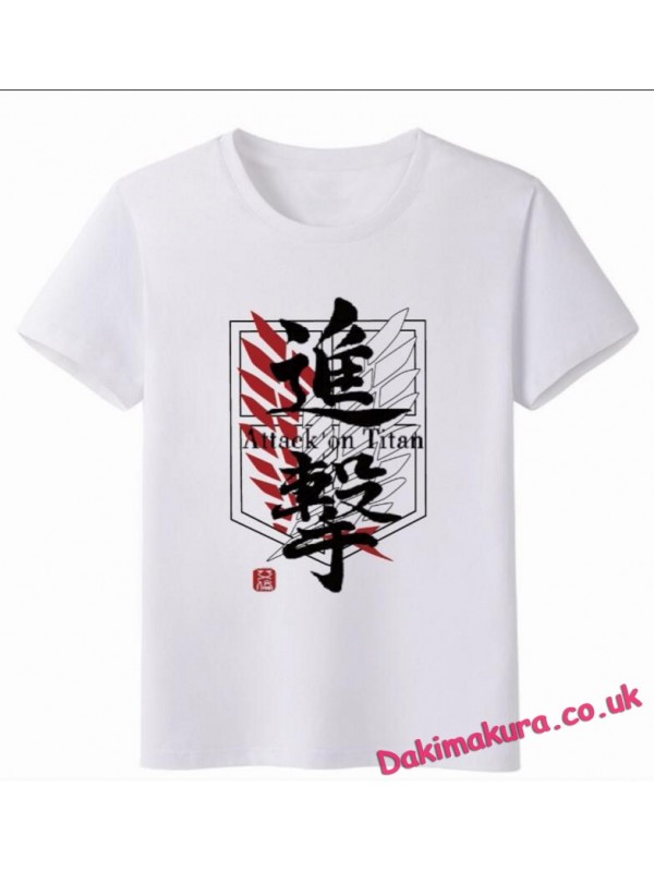 Attack on Titan White Men Anime Fashion T-shirts