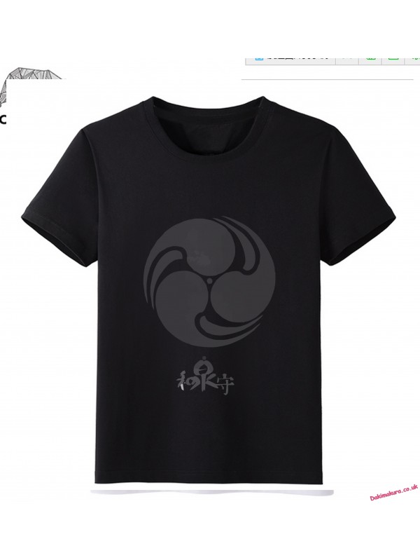 Black - Touken Ranbu Online Men Anime Fashion T-shirts