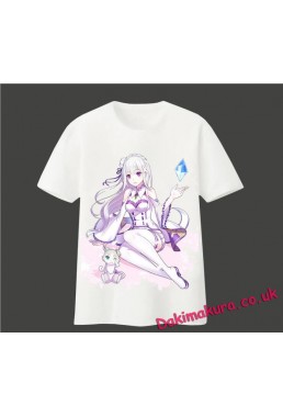 New Emilia - Re Zero Mens Anime Fashion T-shirts