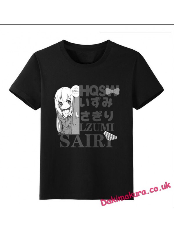 Izumi Sagiri - Eromanga Sensei Black Anime T-shirts