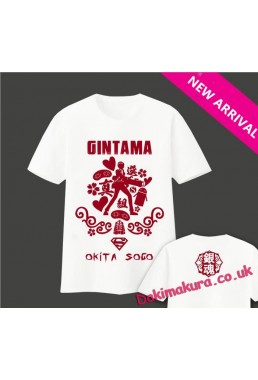 New Okita Sougo-Gintama Mens Anime Fashion T-shirts