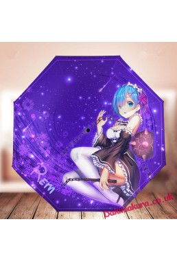 Rem Re:Zero Waterproof Anti-UV Never Fade Foldable Anime Umbrella