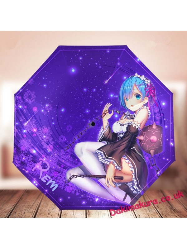 Rem Re:Zero Waterproof Anti-UV Never Fade Foldable Anime Umbrella