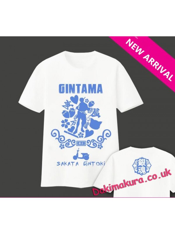 New Sakata Gintoki-Gintama Mens Anime Fashion T-shirts