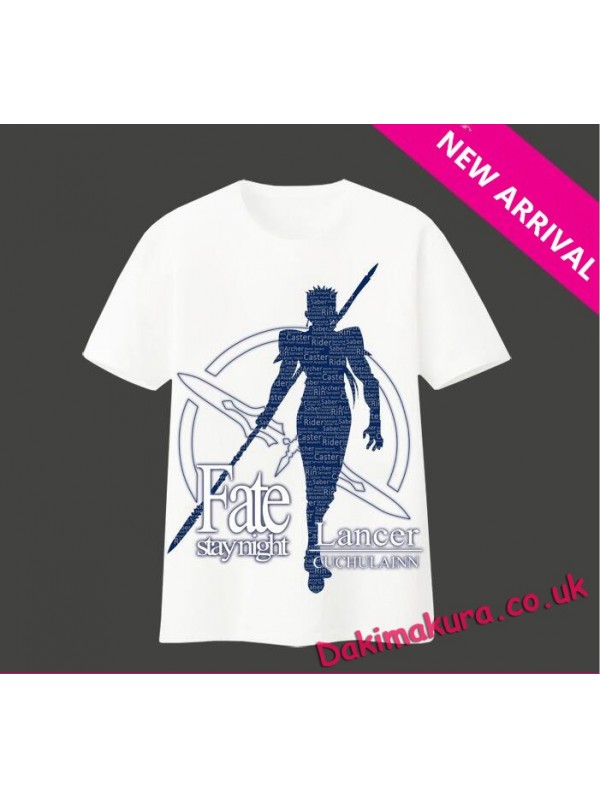 New Mens Fate staynight Lancer Anime Fashion T-shirts