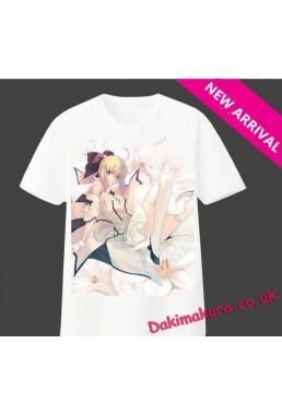 New Fate Staynight - Saber Mens Anime T-shirts