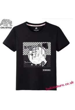 Natsume Yuujinchou Black Anime Fashion T-shirts