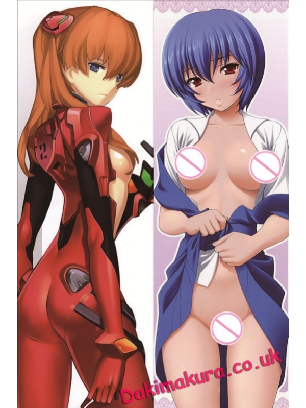 Neon Genesis Evangelion - Rei Ayanami + Asuka Langley Soryu Pillow Cover