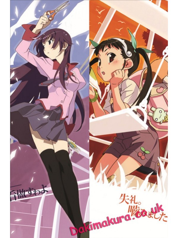 Bakemonogatari - Hitagi Senjougahara - Mayoi Hachikuji Pillow Cover