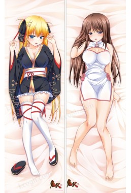 Oni Chichi -Manamusume Kyousei Hatsujou-Akitsuki Airi-Akitsuki Marina Anime Dakimakura Pillow Cover